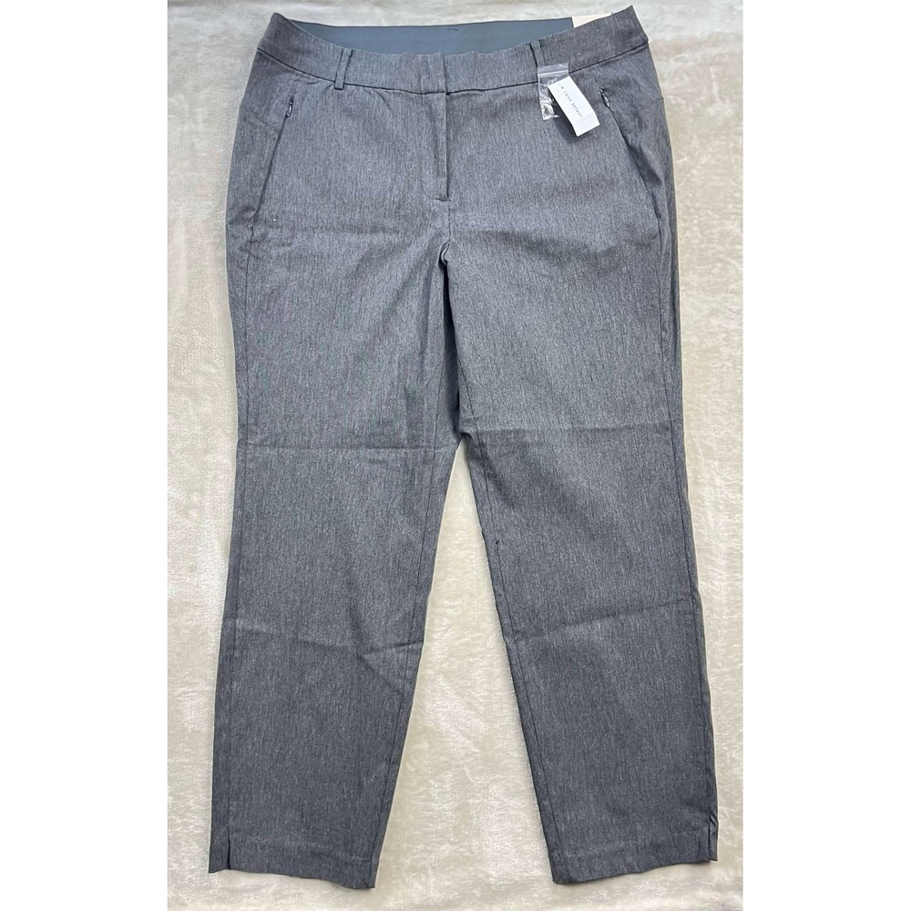 NWT Lane Bryant Grey The T-Seam Ankle Pants Plus Size 18 Office Career Stretch